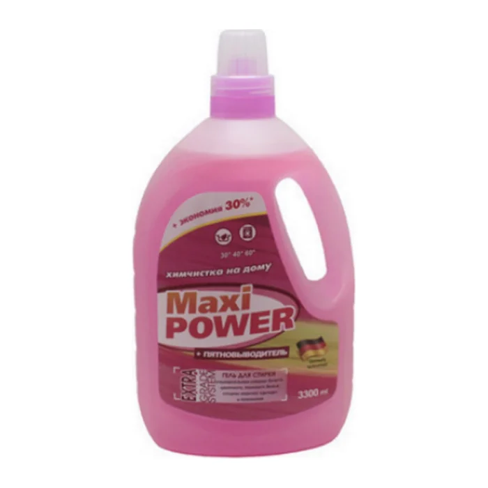 Гель для ручной и автоматной стирки для всех типов ткани 3,3л Maxi Power
