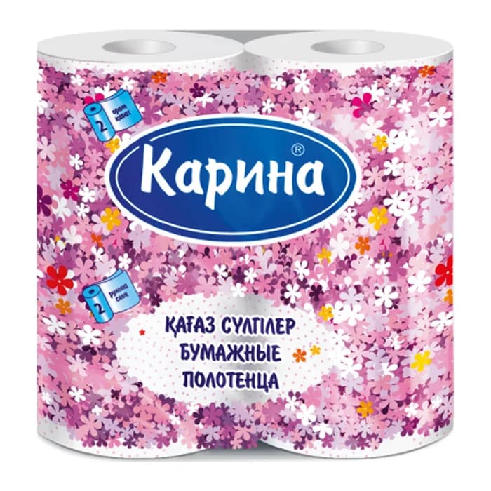 Бумажные полотенца Карина 2 рулона