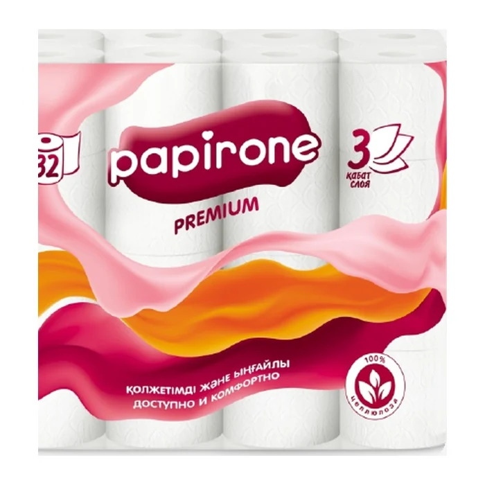 Туалетная бумага 3х слойная 32 шт Papirone