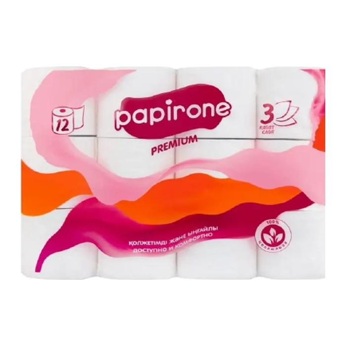 Туалетная бумага трехслойная 12шт Papirone